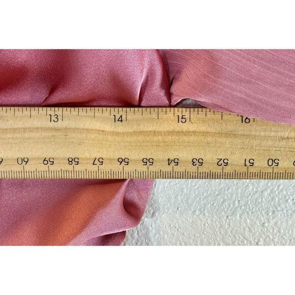 WEWOREWHAT Satin Silky Cowl Square Neck Cuffed Sleeves Mauve Mini Dress Size 2 - Picture 12 of 12